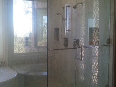 glass shower unit